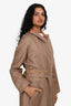 Hermès Brown/Orange Cashmere Embroidered Detail Coat Size 34