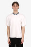Acne Studios White Face Motif Mock Neck T-Shirt Size S