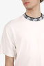 Acne Studios White Face Motif Mock Neck T-Shirt Size S