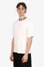 Acne Studios White Face Motif Mock Neck T-Shirt Size S