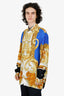 Versace Multicolour Silk Baroque Print Long Sleeve Button Down Shirt Size 40 Mens