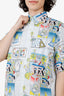 Prada SS18 White/Multicolour Cartoon Print Shirt Size L Mens