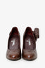 Pre-Loved Chanel™ Burgundy Quilted Leather Pumps With Mini Pouch Size 37