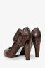 Pre-Loved Chanel™ Burgundy Quilted Leather Pumps With Mini Pouch Size 37