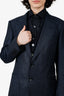 Tom Ford Navy Houndstooth Wool Blazer Size 48 Mens