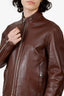 Tom Ford Brown Leather Zip-up Jacket Size 50 Mens