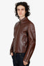 Tom Ford Brown Leather Zip-up Jacket Size 50 Mens