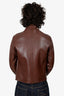Tom Ford Brown Leather Zip-up Jacket Size 50 Mens