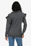 Stella McCartney Grey Wool Ruffled Sleeves Sweater Size S