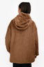 Max Mara Brown Alpaca/Wool Blend Reversible Nylon 'The Cube' Hooded Jacket Size 6 US