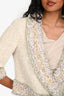 Pre-Loved Chanel™ 2013 Runway Ecru/Multicoloured Tweed Fringe Evening Jacket Size 44