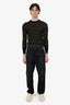 Rhude Black Denim Straight Leg Jeans Size 34 Mens