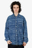 Marni Blue Denim Mare Logo Print Shirt Size 48 Mens