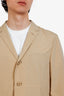 Thom Browne Khaki Nylon Unconstructed Single-breasted Blazer Size 2 Mens