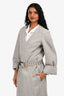 Chloe Grey Wool/Cashmere Belted Wrap Coat With Belt Size 34