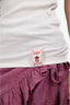 Gucci White Cotton Ribbed Logo Tank Top Size XS