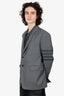 Thom Browne Grey Wool 4-Bar Striped Blazer Size 5 Mens