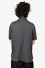 Thome Browne Grey Cotton Striped Polo Shirt Size 5 Mens