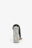Christian Dior 2023 Grey Oblique Canvas Medium Saddle Pouch With Chain