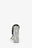 Christian Dior 2023 Grey Oblique Canvas Medium Saddle Pouch With Chain