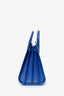 Saint Laurent Blue Leather Small Sac De Jour with Strap