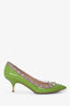 Valentino Green Patent Leather Rockstud Heels Size 35.5