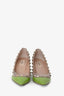 Valentino Green Patent Leather Rockstud Heels Size 35.5