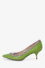 Valentino Green Patent Leather Rockstud Heels Size 35.5