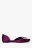 Roger Vivier Purple Saint Crystal Embellished Flats Size 35