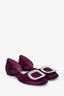 Roger Vivier Purple Saint Crystal Embellished Flats Size 35