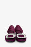 Roger Vivier Purple Saint Crystal Embellished Flats Size 35