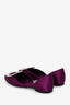 Roger Vivier Purple Saint Crystal Embellished Flats Size 35
