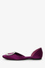 Roger Vivier Purple Saint Crystal Embellished Flats Size 35
