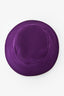 Hermès Purple Suede Leather Brim Hat Size 57