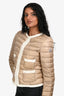 Moncler Beige/White Flavienne Giubbotto Light Down Jacket Size 0