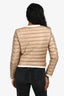 Moncler Beige/White Flavienne Giubbotto Light Down Jacket Size 0