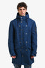 Gucci 2008 Blue Denim Hooded Parka Coat Size 52 Mens