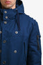 Gucci 2008 Blue Denim Hooded Parka Coat Size 52 Mens