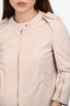 Miu Miu 2009 Pink Lambskin Leather Bike Style 3/4 Sleeve Jacket Size 38
