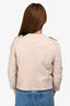 Miu Miu 2009 Pink Lambskin Leather Bike Style 3/4 Sleeve Jacket Size 38