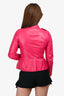 Miu Miu 2011 Pink Leather Pelpum Style Leather Jacket Size 38