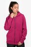 Burberry Purple Logo Embroidered Hooded Zip-Up Jacket Size S