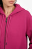 Burberry Purple Logo Embroidered Hooded Zip-Up Jacket Size S