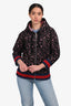 Gucci Black/Pink Lace Hooded Zip Up Jacket Size S