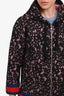 Gucci Black/Pink Lace Hooded Zip Up Jacket Size S