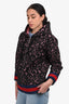 Gucci Black/Pink Lace Hooded Zip Up Jacket Size S