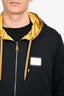Dolce & Gabbana Black/Gold Reversible Zip Up Hoodie Size 58 Mens