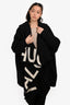 Alexander McQueen Black Wool/Cashmere Drape Style Cardigan Size S
