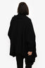 Alexander McQueen Black Wool/Cashmere Drape Style Cardigan Size S