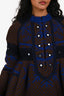Sacai Brown/Blue Wool Patterned Sweater Size 2
